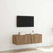 Dulap TV de perete Pe perete Stejar Artizanal 100 x 35 x 31 cm - WALTI WALTI