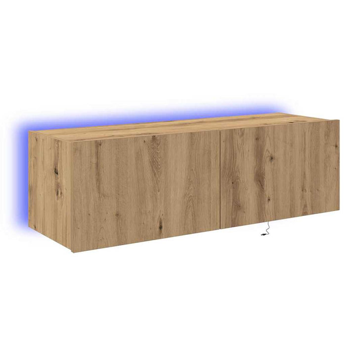 Dulap TV de perete Pe perete Stejar Artizanal 100 x 35 x 31 cm - WALTI WALTI