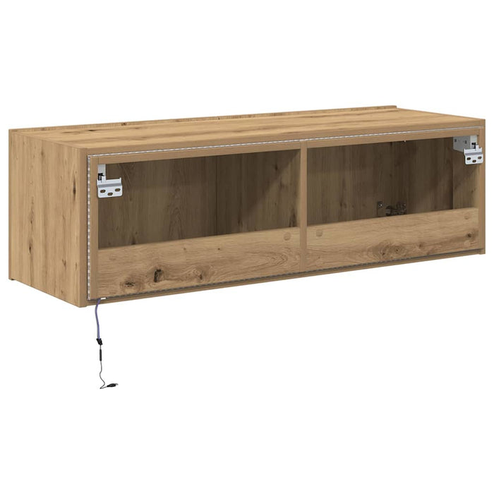 Dulap TV de perete Pe perete Stejar Artizanal 100 x 35 x 31 cm - WALTI WALTI