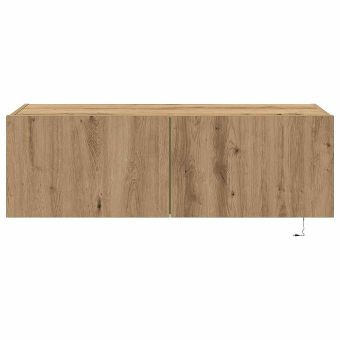 Dulap TV de perete Pe perete Stejar Artizanal 100 x 35 x 31 cm - WALTI WALTI