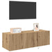 Dulap TV de perete Pe perete Stejar Artizanal 100 x 35 x 31 cm - WALTI WALTI