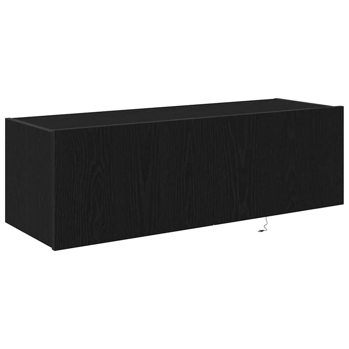 Dulap TV de perete 2 pcs Stejar Negru 100 x 35 x 31 cm - WALTI WALTI