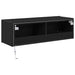 Dulap TV de perete 2 pcs Stejar Negru 100 x 35 x 31 cm - WALTI WALTI