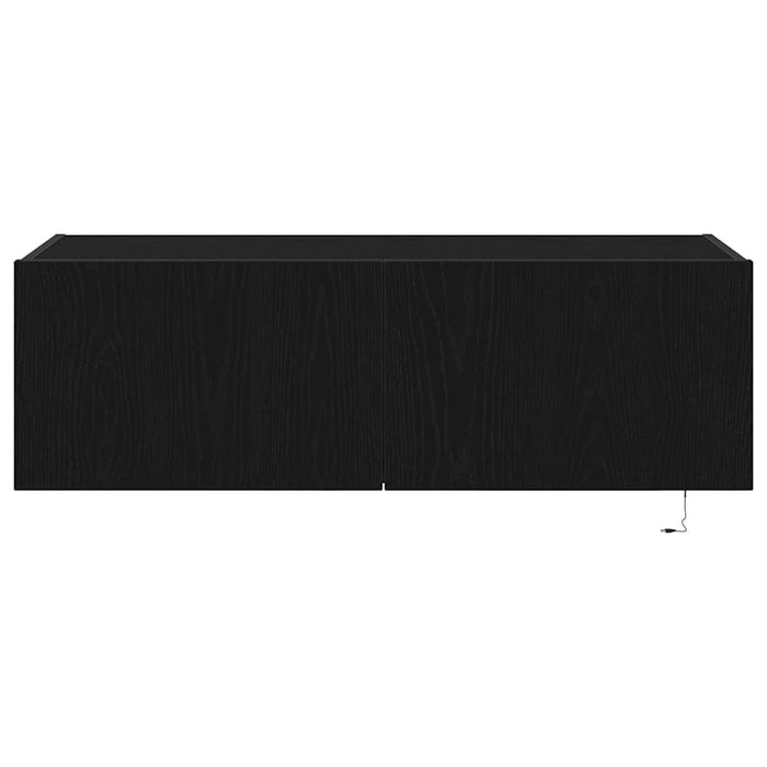 Dulap TV de perete 2 pcs Stejar Negru 100 x 35 x 31 cm - WALTI WALTI