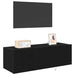 Dulap TV de perete 2 pcs Stejar Negru 100 x 35 x 31 cm - WALTI WALTI