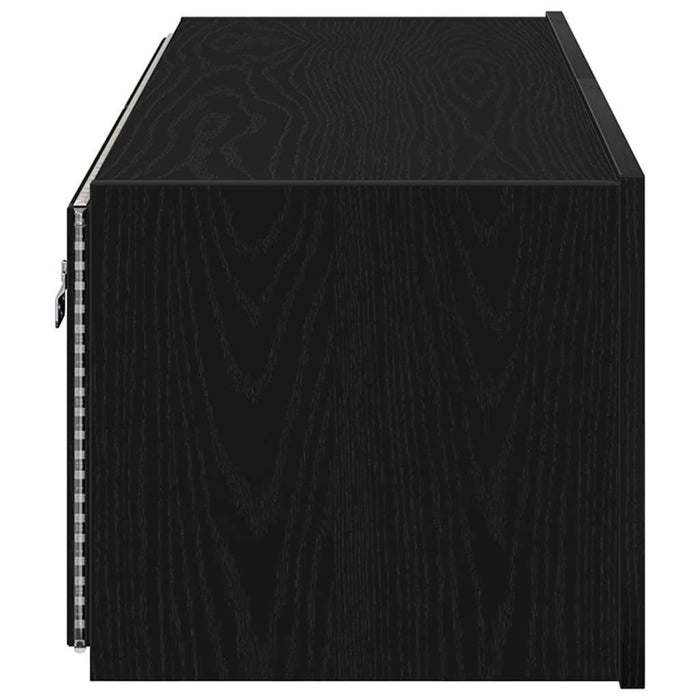 Dulap TV de perete 2 pcs Stejar Negru 100 x 35 x 31 cm - WALTI WALTI
