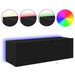 Dulap TV de perete 2 pcs Stejar Negru 100 x 35 x 31 cm - WALTI WALTI