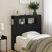 Tăblie LED Stejar Negru 100 x 18,5 x 103,5 cm Lemn compozit - WALTI WALTI
