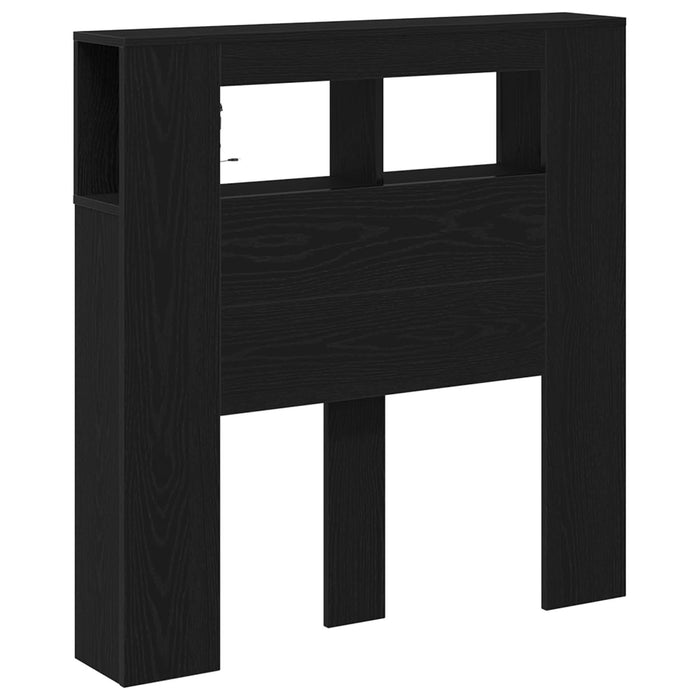 Tăblie LED Stejar Negru 100 x 18,5 x 103,5 cm Lemn compozit - WALTI WALTI