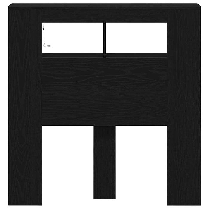 Tăblie LED Stejar Negru 100 x 18,5 x 103,5 cm Lemn compozit - WALTI WALTI
