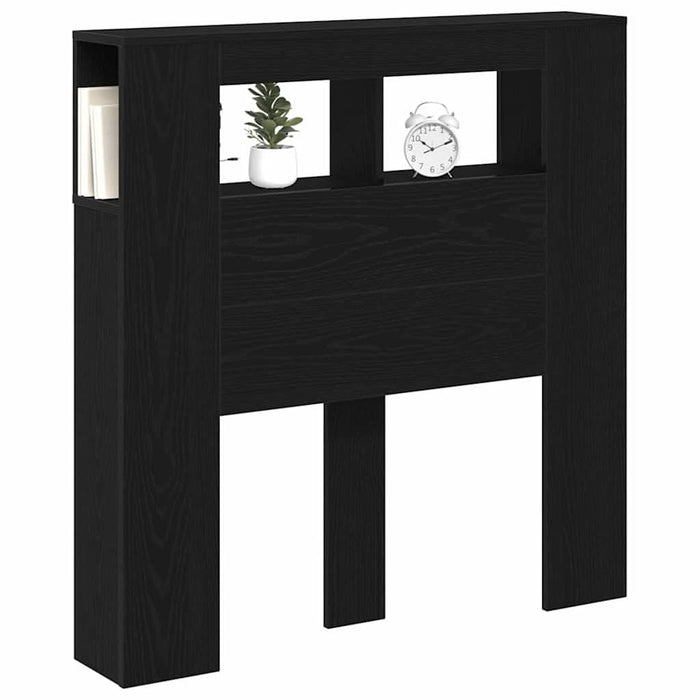 Tăblie LED Stejar Negru 100 x 18,5 x 103,5 cm Lemn compozit - WALTI WALTI