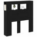 Tăblie LED Stejar Negru 100 x 18,5 x 103,5 cm Lemn compozit - WALTI WALTI