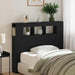 Tăblie LED Stejar Negru 120 x 18,5 x 103,5 cm Lemn compozit - WALTI WALTI