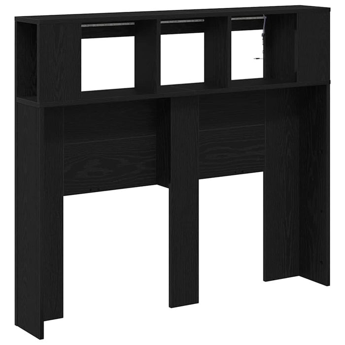 Tăblie LED Stejar Negru 120 x 18,5 x 103,5 cm Lemn compozit - WALTI WALTI