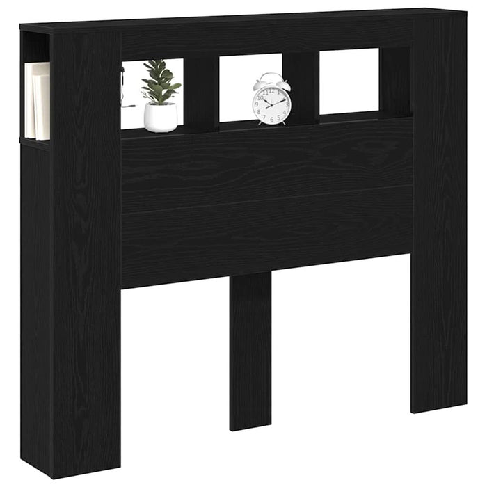 Tăblie LED Stejar Negru 120 x 18,5 x 103,5 cm Lemn compozit - WALTI WALTI