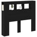 Tăblie LED Stejar Negru 120 x 18,5 x 103,5 cm Lemn compozit - WALTI WALTI