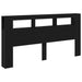 Tăblie LED Stejar Negru 200 x 18,5 x 103,5 cm Lemn compozit - WALTI WALTI