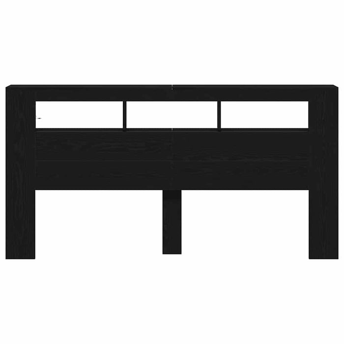 Tăblie LED Stejar Negru 200 x 18,5 x 103,5 cm Lemn compozit - WALTI WALTI