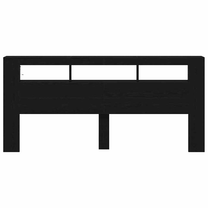 Tăblie LED Stejar Negru 220 x 18,5 x 103,5 cm Lemn compozit - WALTI WALTI