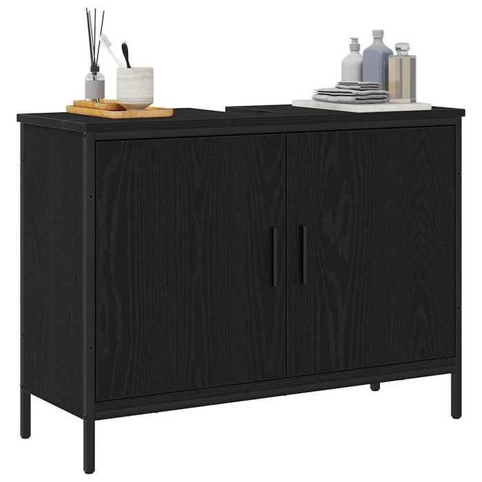 Dulap pentru chiuvetă de baie Stejar negru 80 x 30 x 60 cm - WALTI WALTI