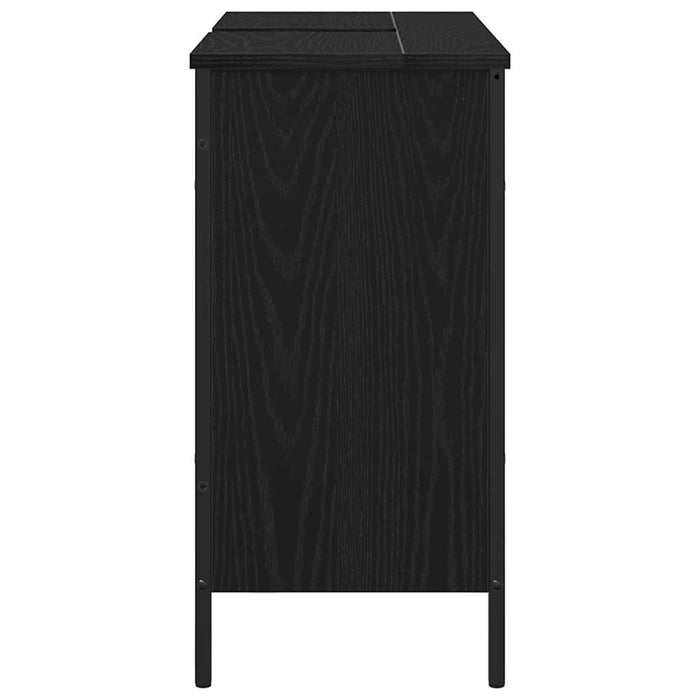 Dulap pentru chiuvetă de baie Stejar negru 80 x 30 x 60 cm - WALTI WALTI