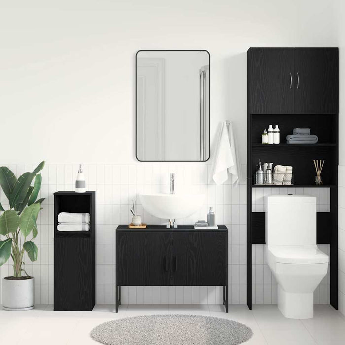 Dulap pentru chiuvetă de baie Stejar negru 80 x 30 x 60 cm - WALTI WALTI