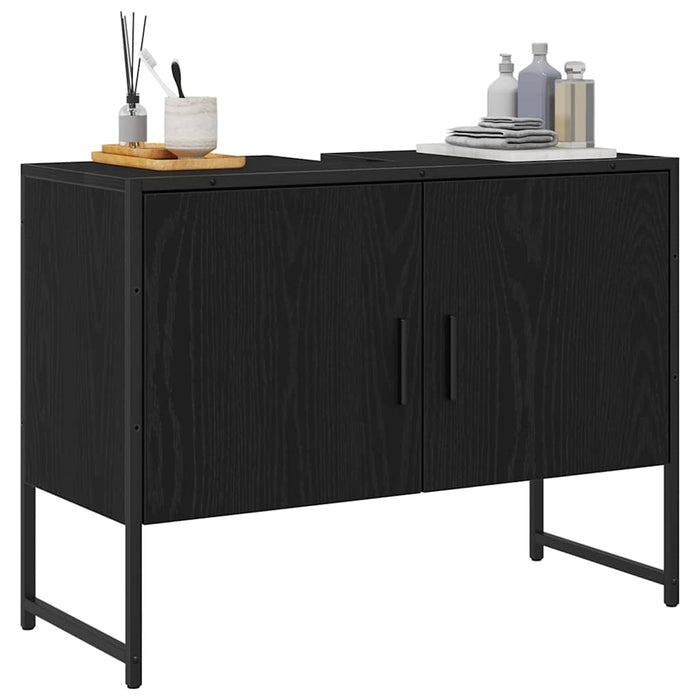 Dulap pentru chiuvetă de baie Stejar negru 80 x 30 x 60 cm - WALTI WALTI
