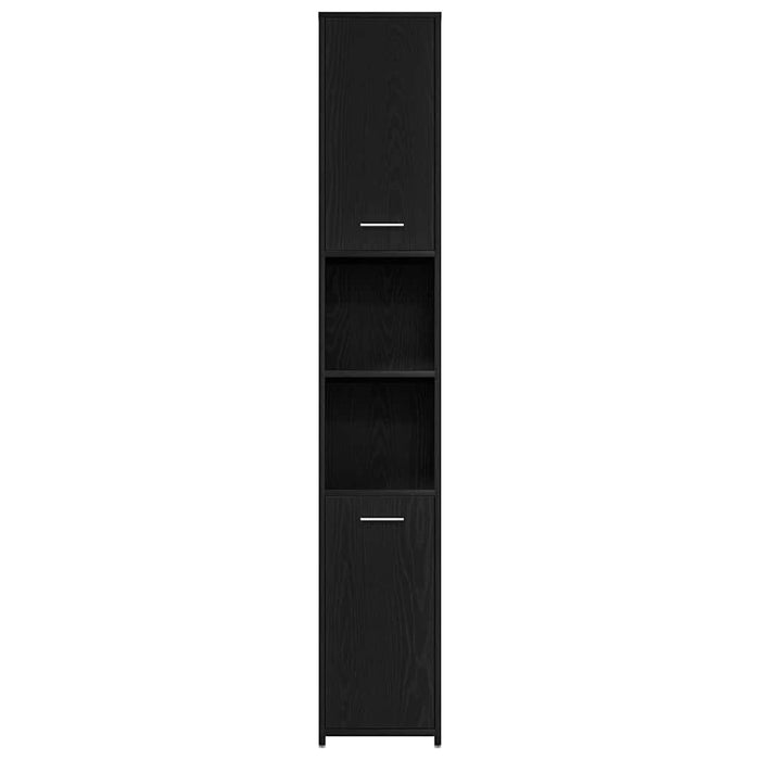 Dulap de baie din stejar negru 30x30x183,5 cm, lemn prelucrat - WALTI WALTI