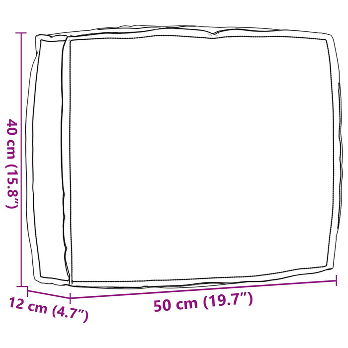 Pernă Antracit 50 x 40 x 12 cm Material Oxford WALTI