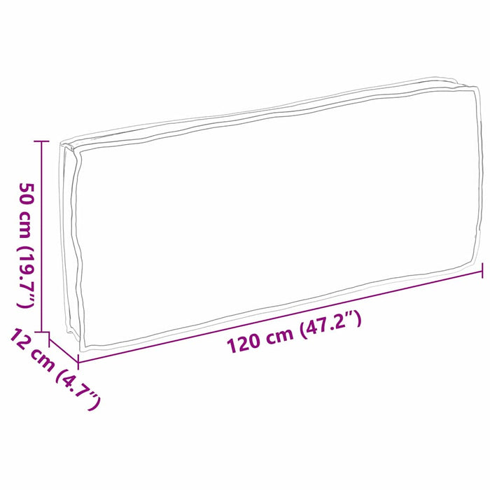 Pernă pentru șezut / spătar din paleți Antracit 120 x 50 x 12 cm - WALTI WALTI