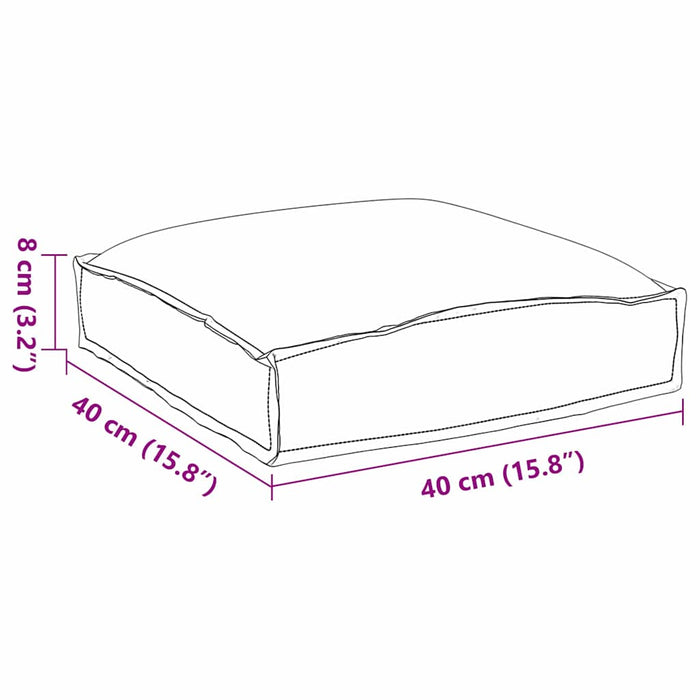 Pernă pentru șezut din paleți 4 pcs Gri 40 x 40 x 8 cm - WALTI WALTI