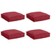 Pernă pentru șezut din paleți 4 pcs Roșu Vin 40 x 40 x 8 cm - WALTI WALTI
