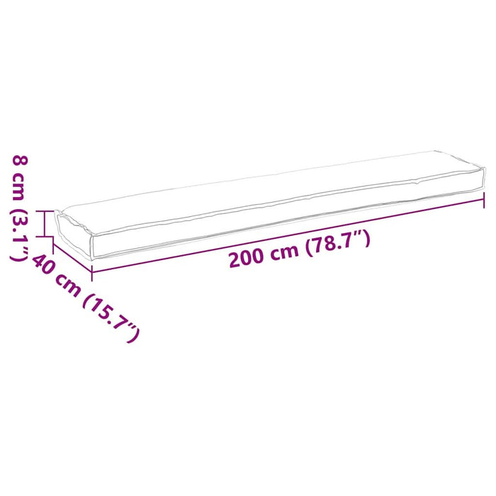 Perna pentru palet Bej 200 x 40 x 8 cm Material Oxford - WALTI WALTI