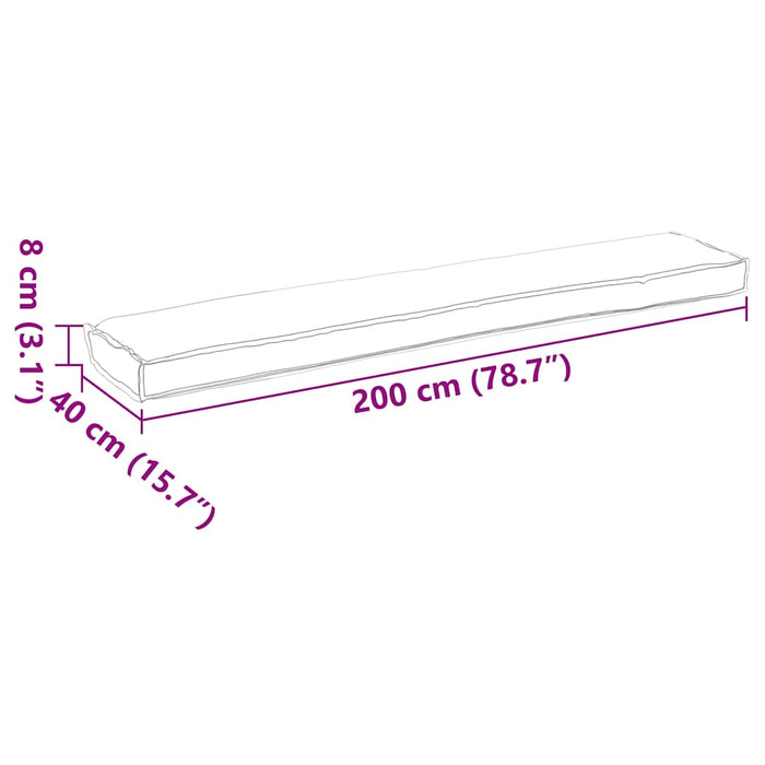 Perna pentru palet Roșu Vin 200 x 40 x 8 cm Material Oxford - WALTI WALTI