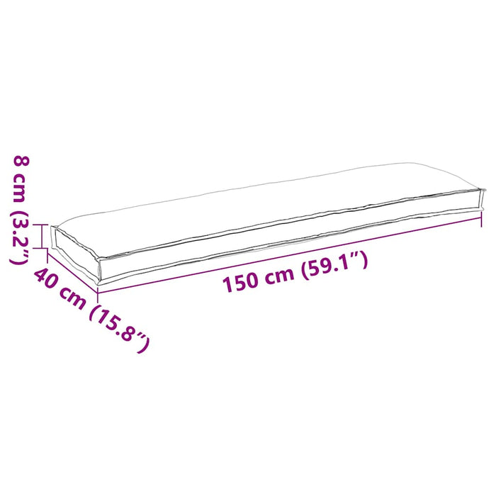 Perne pentru palet de bancă 2 buc Antracit 150x40x8 cm Fabrică Oxford - WALTI WALTI