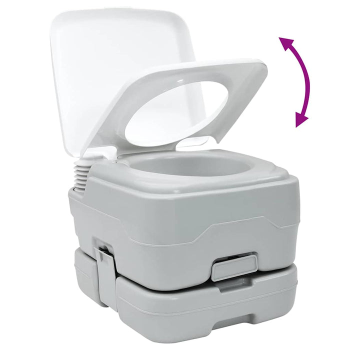 Toaletă portabilă, gri & alb, plastic, 10 L - WALTI WALTI