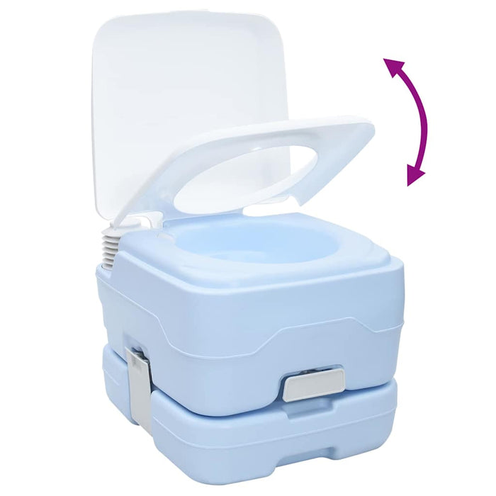 Toaletă portabilă, albastru & alb, plastic, 10 L - WALTI WALTI
