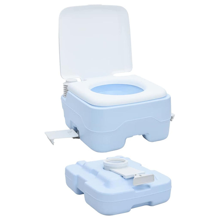 Toaletă portabilă, albastru & alb, plastic, 10 L - WALTI WALTI