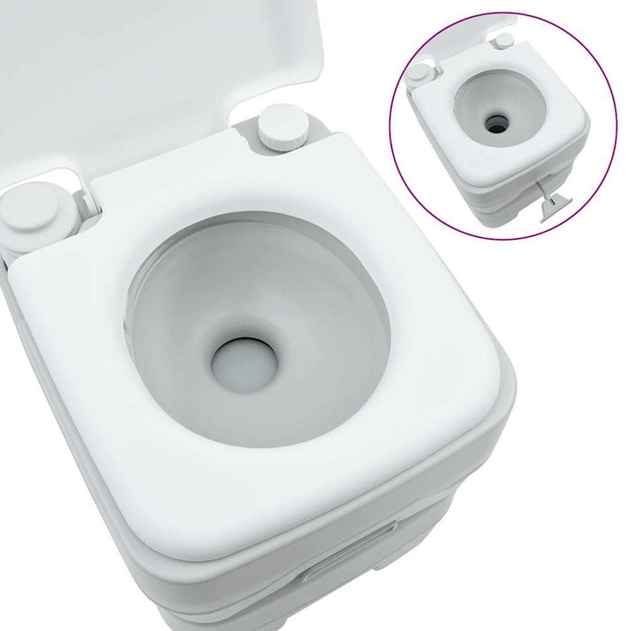 Toaletă portabilă, gri & alb, plastic, 20 L - WALTI WALTI