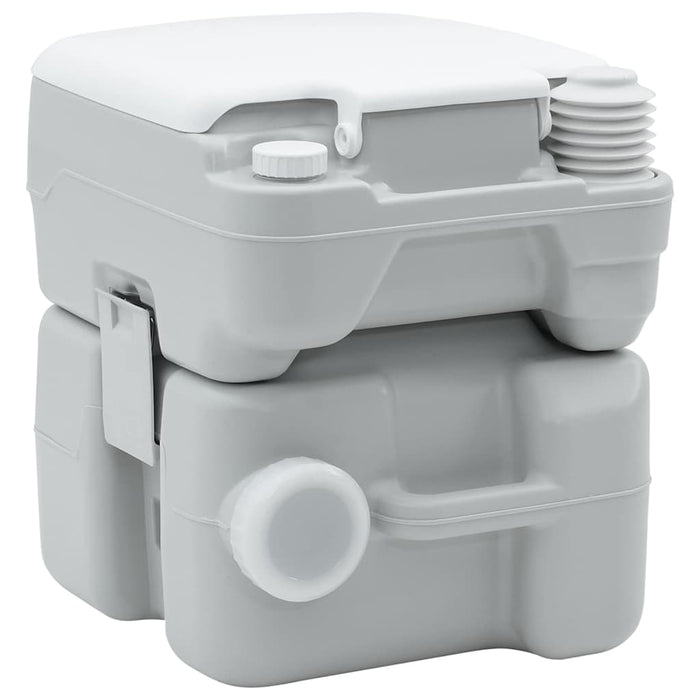 Toaletă portabilă, gri & alb, plastic, 20 L - WALTI WALTI