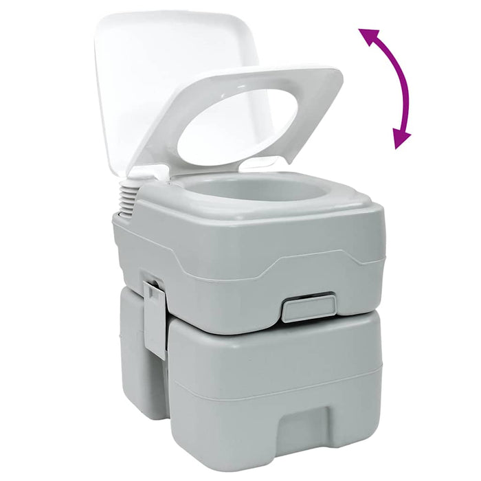 Toaletă portabilă, gri & alb, plastic, 20 L - WALTI WALTI