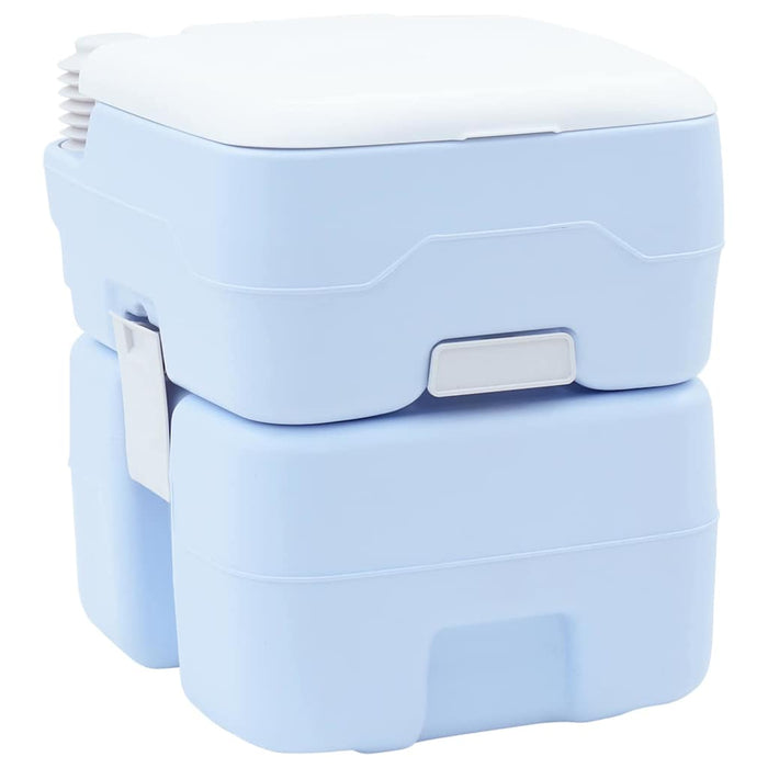 Toaletă portabilă, albastru deschis & alb, plastic, 20 L - WALTI WALTI