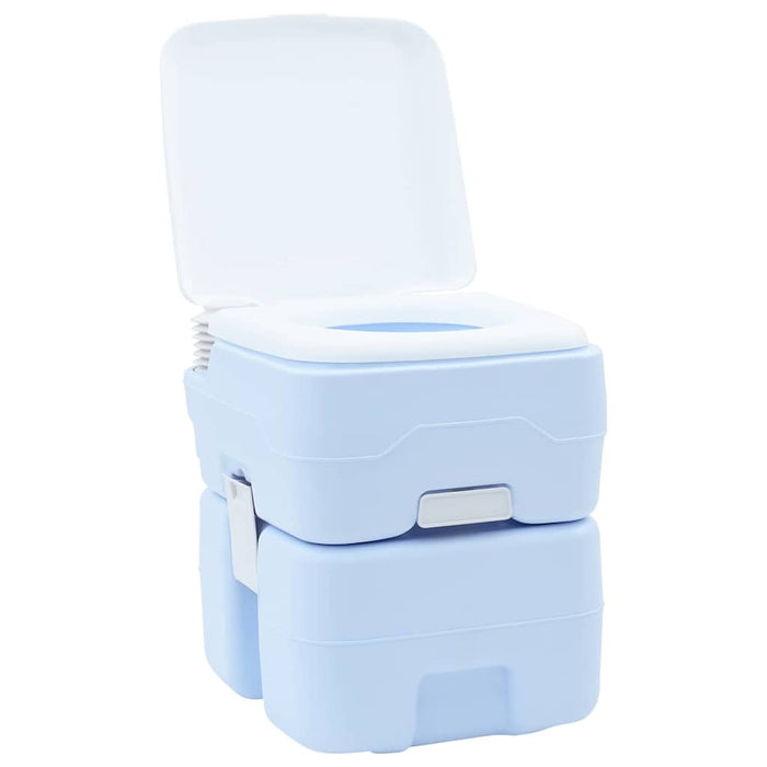 Toaletă portabilă, albastru deschis & alb, plastic, 20 L - WALTI WALTI