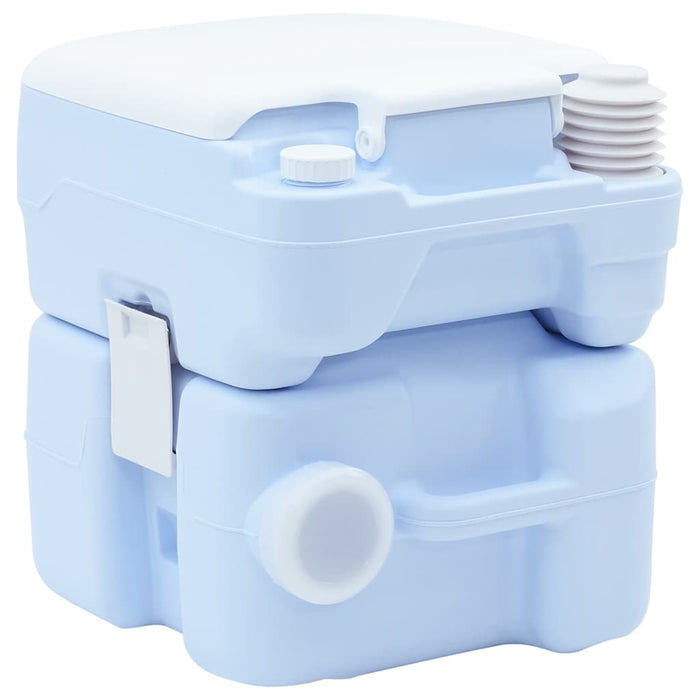 Toaletă portabilă, albastru deschis & alb, plastic, 20 L - WALTI WALTI