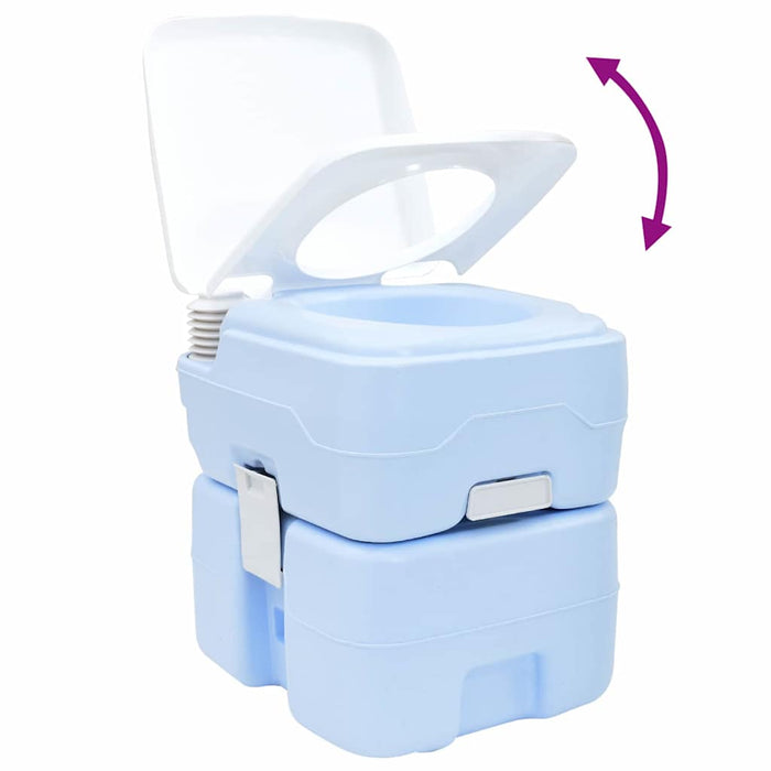 Toaletă portabilă, albastru deschis & alb, plastic, 20 L - WALTI WALTI