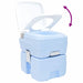 Toaletă portabilă, albastru deschis & alb, plastic, 20 L - WALTI WALTI