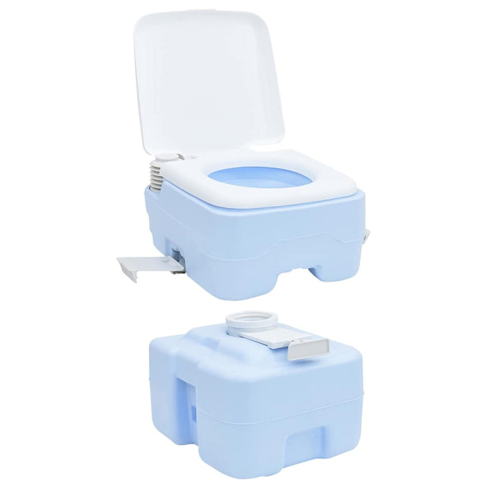 Toaletă portabilă, albastru deschis & alb, plastic, 20 L - WALTI WALTI