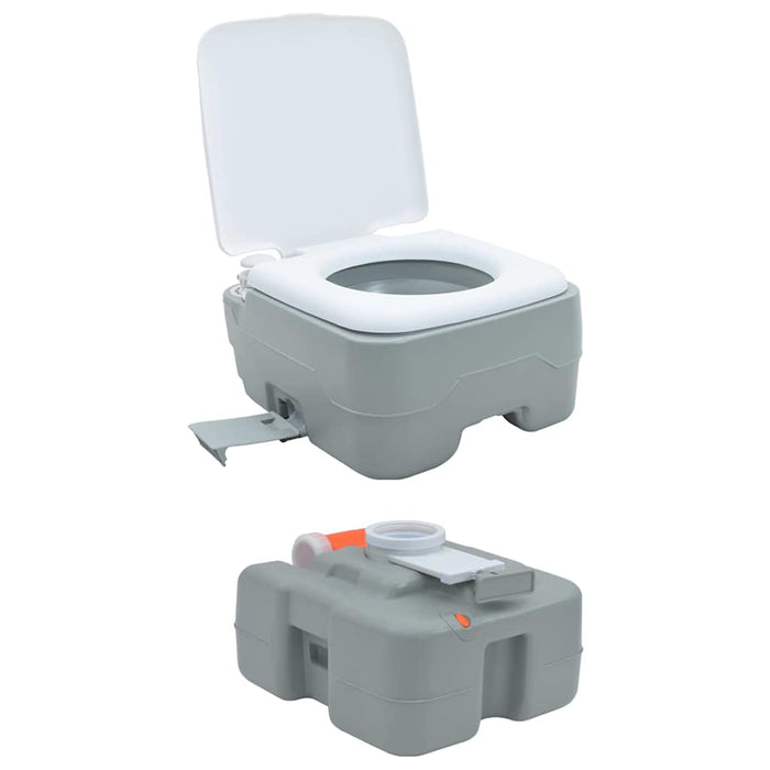 Toaletă de camping Gri și alb 41,5 x 36,5 x 37,5 cm Polietilenă - WALTI WALTI
