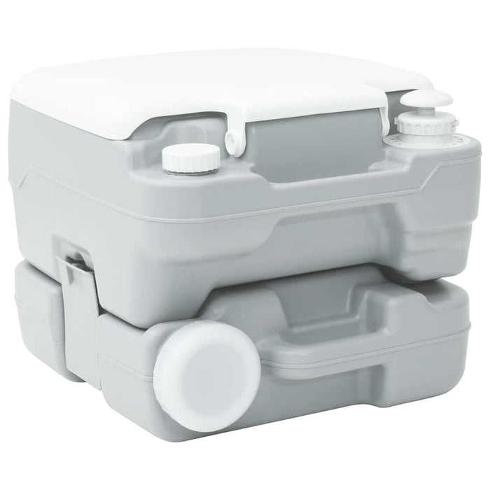 Toaletă de camping Gri și alb 41,5 x 36,5 x 30 cm Polietilenă - WALTI WALTI