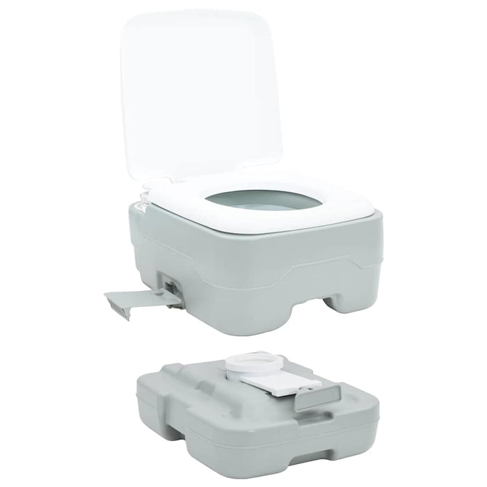 Toaletă de camping Gri și alb 41,5 x 36,5 x 30 cm Polietilenă - WALTI WALTI